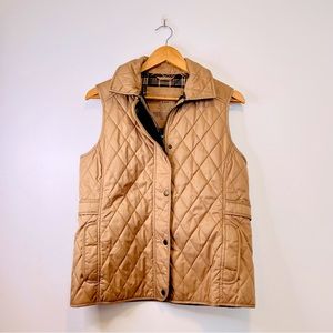 L.L. Bean Vintage Tan Quilted Equestrian Vibes Vest